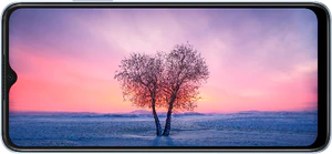 Oppo A17 blu ruotato