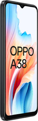 Oppo A38 black front left side