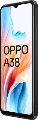 Oppo A38 black front right side