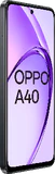 Oppo A40 musta etupuolella vasen puoli