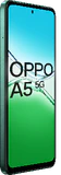 Oppo A5 5G groen voorkant linkerzijkant