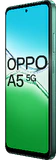 Oppo A5 5G groen voorkant rechterzijkant
