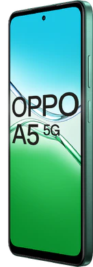 Oppo A5 5G groen voorkant rechterzijkant