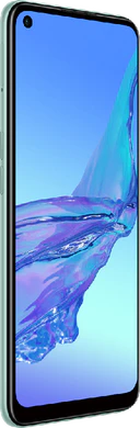 Oppo A53 vihreä etupuolella vasen puoli