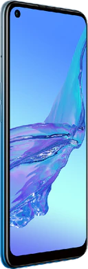Oppo A53s blå front venstre side