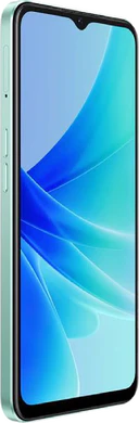 Oppo A57 grønn foran venstre side