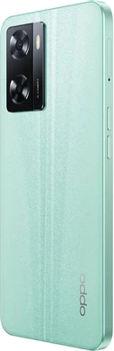Oppo A57 grønn bakside venstre side