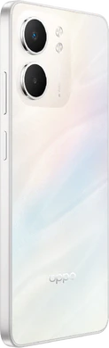 Oppo A5x weiß Rückseite rechte Seite