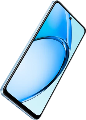 Oppo A60 blue front left side bottom tilted ed