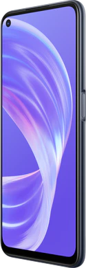 Oppo A73 5G zwart voorkant rechterzijkant
