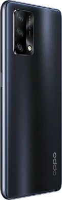 Oppo A74 4g musta takapuoli oikea puoli