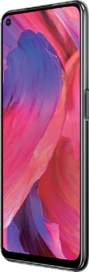 Oppo A74 5G zwart voorkant rechterzijkant