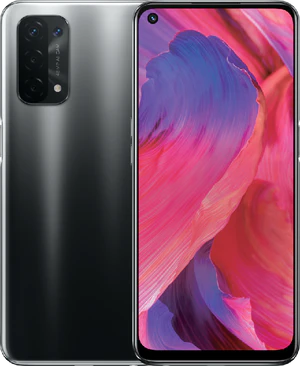 Oppo A74 5G zwart overzicht