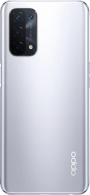 Oppo A74 5G zilver achterkant