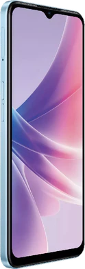 Oppo A77 5G blå front vänster sida