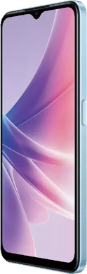 Oppo A77 5G blå front höger sida