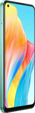 Oppo A78 4G groen voorkant linkerzijkant