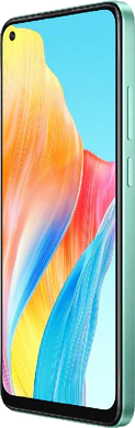 Oppo A78 4G groen voorkant rechterzijkant