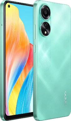 Oppo A78 4G groen overzicht