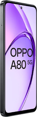 Oppo a80 schwarz Vorderseite linke Seite