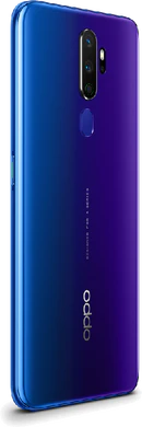 Oppo A9 2020 paars achterkant rechterzijkant