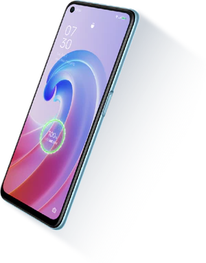 Oppo A96 blu panoramica