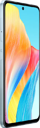 Oppo A98 blauw voorkant linkerzijkant