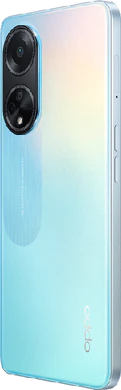 Oppo A98 blauw achterkant linkerzijkant