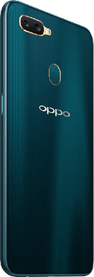 Oppo AX7 green back right side