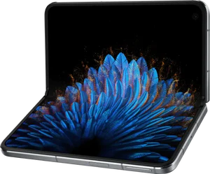 Oppo Find N2 zwart binnenkant geopend gedraaid