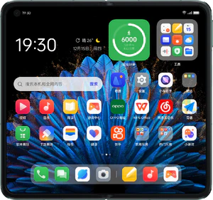 Oppo Find N2 groen voorkant binnenkant geopend