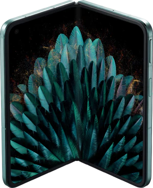 Oppo Find N2 groen binnenkant bovenkant geopend