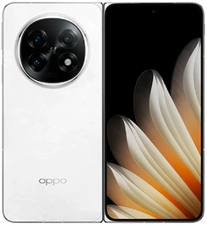 Oppo Find N5 blanc extérieur ouvert