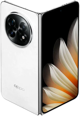 Oppo Find N5 blanc retour top half ouvert