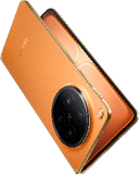 Oppo Find N6 orange back top half opened tilted ed