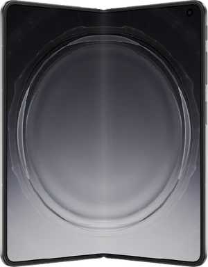 Oppo Find N6 titanium grey in side half opened