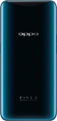 Oppo Find X achterkant blauw