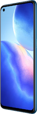 Oppo Find X3 Lite blauw voorkant rechterzijkant