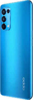 Oppo Find X3 Lite blauw achterkant linkerzijkant