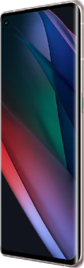 Oppo Find X3 Neo zilver voorkant rechterzijkant