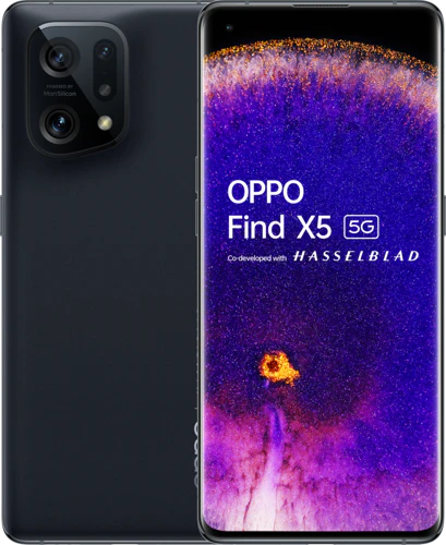 Oppo Find X5 zwart overzicht