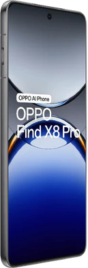 Oppo Find X8 Pro zwart voorkant linkerzijkant