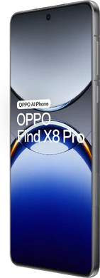 Oppo Find X8 Pro zwart voorkant rechterzijkant