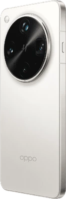 Oppo Find X8 Ultra wit achterkant linkerzijkant