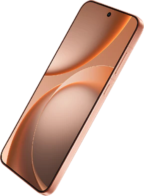 Oppo Find X9s arancia copertina frontale lato destro aslant