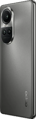 Oppo reno 10 pro grijs achterkant linkerzijkant