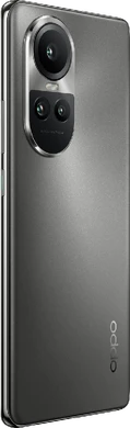 Oppo reno 10 pro grijs achterkant rechterzijkant