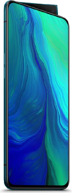 Oppo Reno 10x zoom groen voorkant linkerzijkant