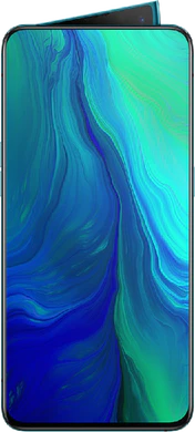 Oppo Reno 10x zoom groen voorkant geopend