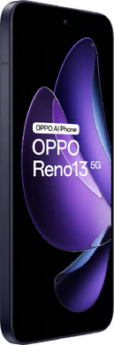 Oppo reno 13 5g blau Vorderseite linke Seite